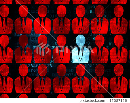 Finance concept: blue business man icon on Digital background Finance concept: blue business man icon on Digital background 15087136