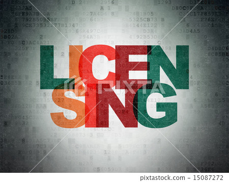 Law concept: Licensing on Digital Paper background 15087272