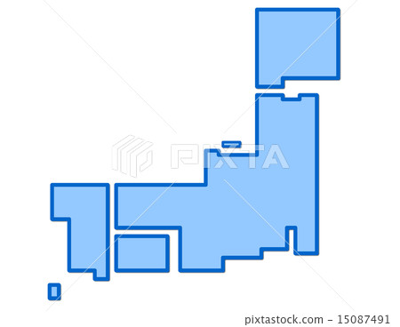 Simple Japanese Map - Stock Illustration [15087491] - PIXTA