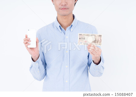 Young man (mobile purchase) 15088407