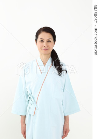 Patient wearing test clothing 15088789