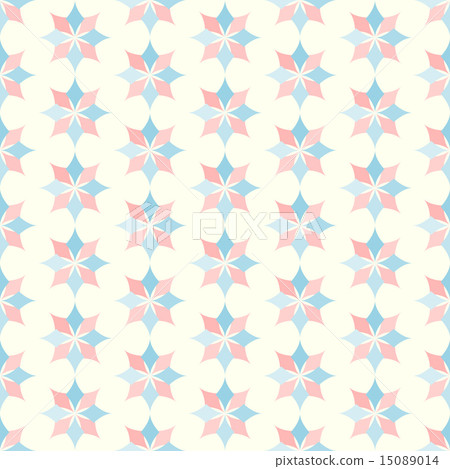 Light Pink and Blue Rhomboid Flower Pattern Light Pink and Blue Rhomboid Flower Pattern 15089014