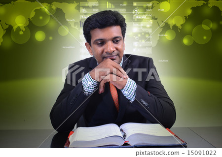Business man with book Business man with book 15091022