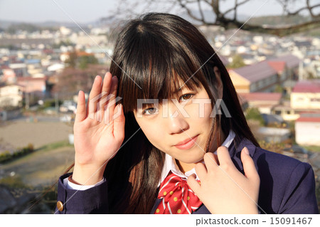 School girls high school back 15091467
