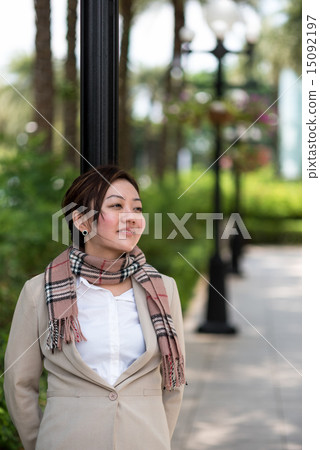 Business grow with happiness and bright future 15092197