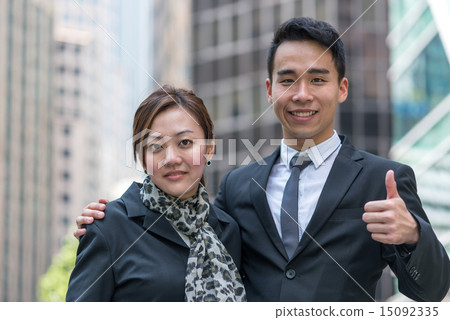 Business grow with happiness and bright future Business grow with happiness and bright future 15092335