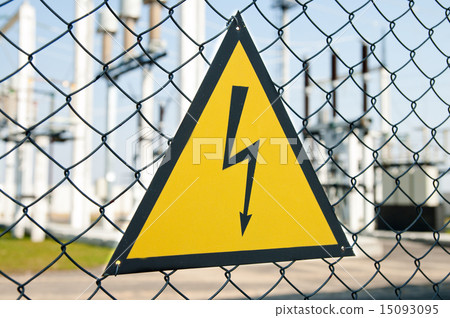 high voltage warning sign 15093095