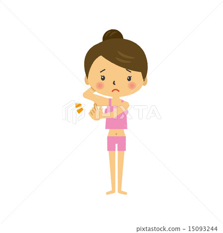 一個女人關心他的上臂 一個女人關心他的上臂 15093244