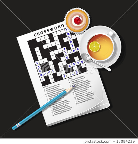 crossword game, mug of tea and cup cake crossword game, mug of tea and cup cake 15094239