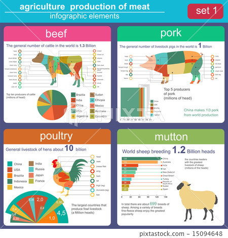 Agriculture, animal husbandry infographics - Stock Illustration [15094648]  - PIXTA