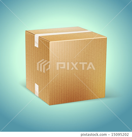 Vector Realistic Cardboard Box Icon Vector Realistic Cardboard Box Icon 15095202