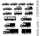 Vector Retro Vehicles Icon Set 15095304