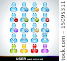 Colorful User Icons Set 15095311