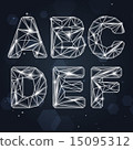 Vector Constellation Geometric Font A-F 15095312