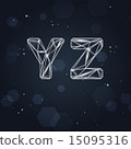 Vector Constellation Geometric Font Y-Z 15095316