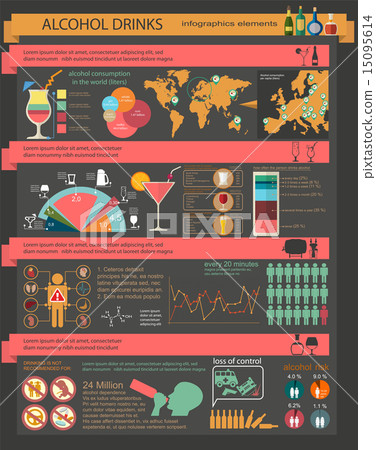 Alcohol drinks infographic 15095614