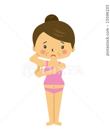 Middle aged women who care about the slack in the lower arms 15096205