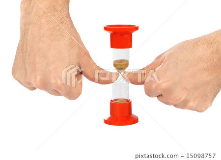 Hands stop hourglass 15098757