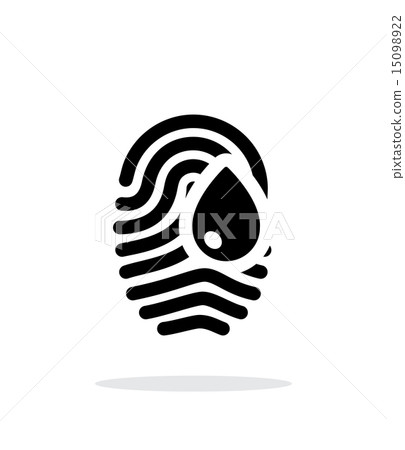 Damage fingerprint icon on white background. Damage fingerprint icon on white background. 15098922