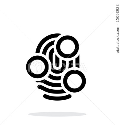 Fingerprint whorl type scan icon on white background. Fingerprint whorl type scan icon on white background. 15098928