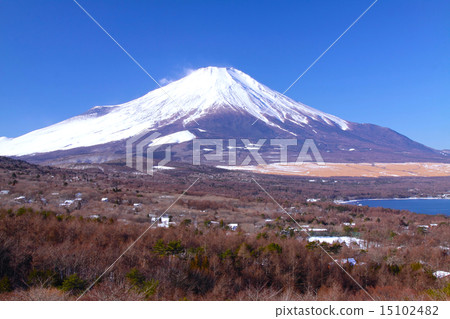 "World cultural heritage" Mt. Fuji and Lake Yamanaka (Observation from Panoramic Table) / "Fuji-Hakone Izu National Park" 15102482