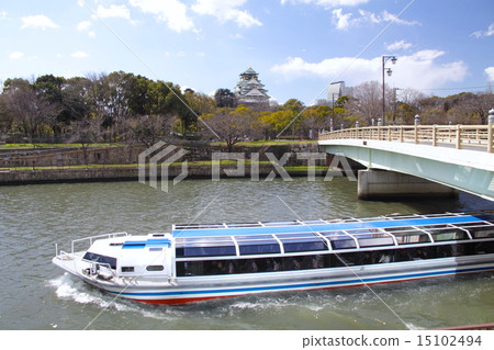 Osaka Seaplane Bus "Aqua Liner" to Visit the Shinono Bridge in Osaka Castle and the Second Yodo River / Osaka Prefecture Chuo-ku 15102494
