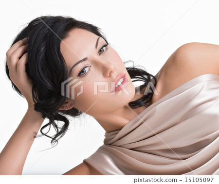 Portrait of a beautiful sexy tender woman with creative hairstyl Portrait of a beautiful sexy tender woman with creative hairstyl 15105097
