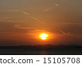 Sunset and airplane cloud 15105708
