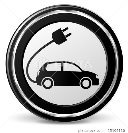 Vector electric car icon 15106110