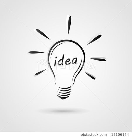 Vector drawing bulb idea 15106124