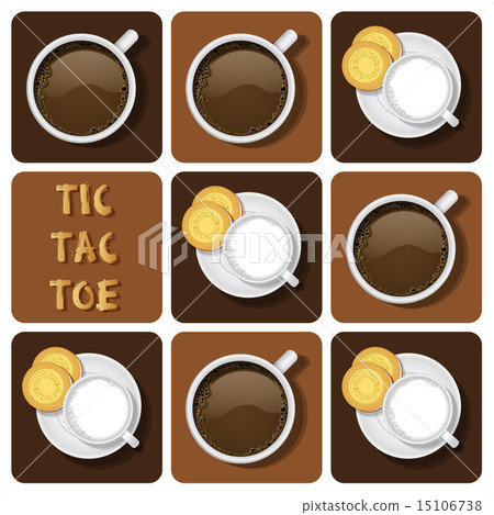 Tic-Tac-Toe of milk and chocolate 15106738