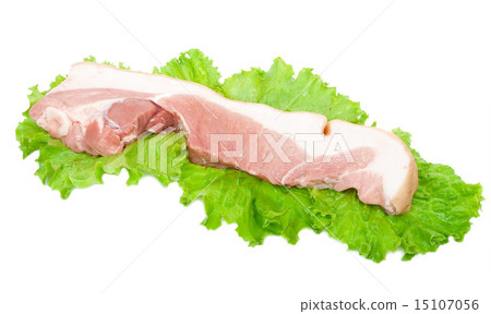 Raw pork with lettuce Raw pork with lettuce 15107056