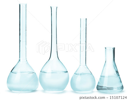 variety of glass bulbs with reagents 15107124