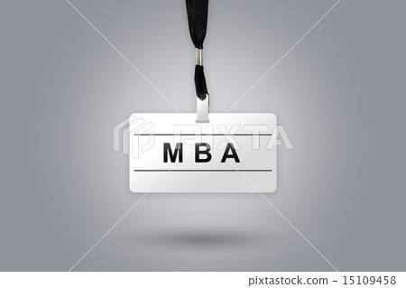 MBA or Master of Business Administration on badge 15109458