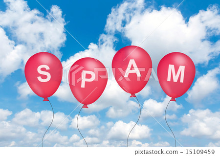 SPAM text on balloon 15109459