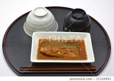 Simmered Japanese mackerel with Miso 15109991