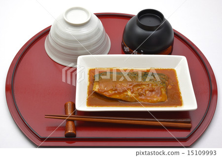 Simmered Japanese mackerel with Miso 15109993