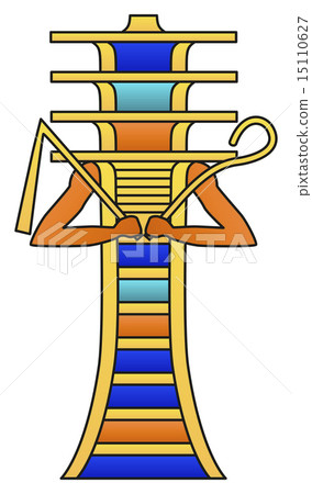 Djed Pillar With Crook And Flail Djed Pillar With Crook And Flail 15110627