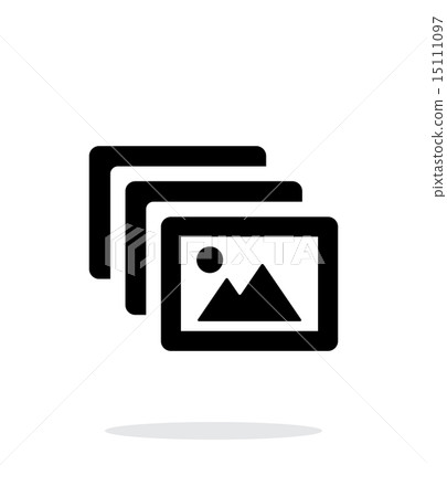 Photo archive icon on white background. Photo archive icon on white background. 15111097