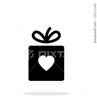 Box with heart iicon on white background. Box with heart iicon on white background. 15111143