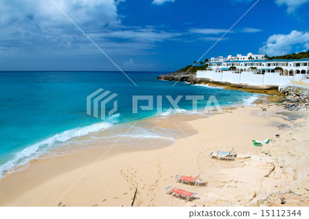 Cupecoy beach on St Martin Caribbean 15112344