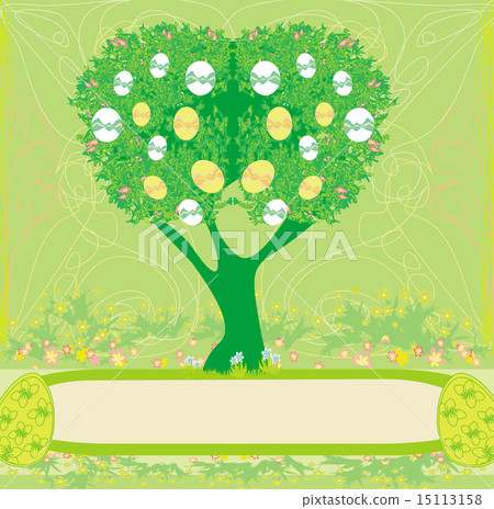abstract tree with Easter eggs abstract tree with Easter eggs 15113158