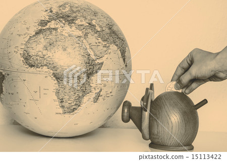 Money box with globe of world Money box with globe of world 15113422