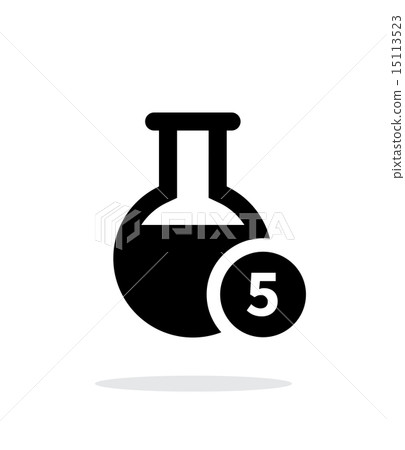 Florence flask with number simple icon on white background. Florence flask with number simple icon on white background. 15113523