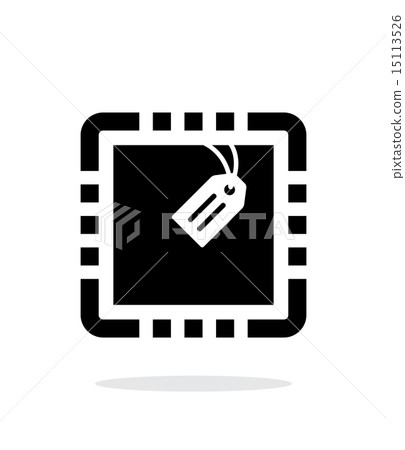CPU with Tag simple icon on white background. CPU with Tag simple icon on white background. 15113526