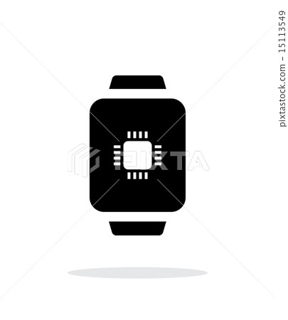 CPU in smart watch simple icon on white background. 15113549