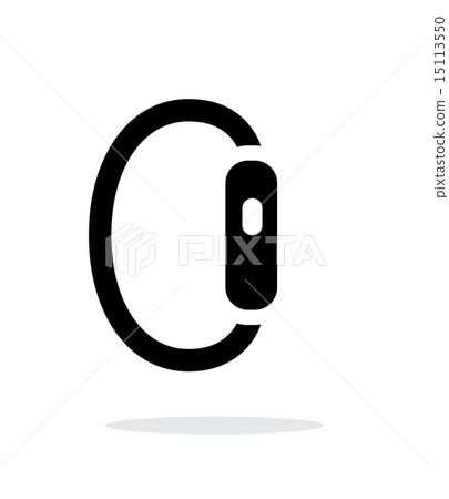 Smart watch side view simple icon on white background. 15113550