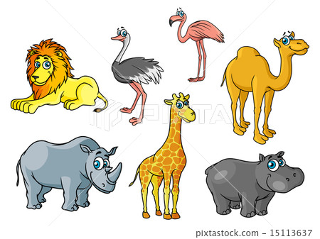 African wild cartoon animals 15113637