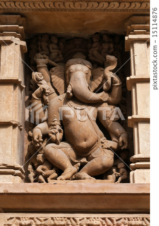 sculpture of god Ganesha on Lakshmana temple 15114876