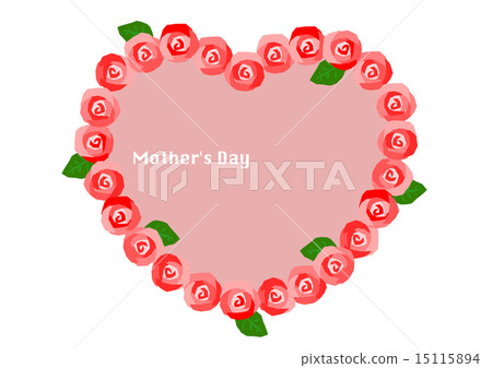 Mother's Day Rose Heart Illustration 15115894